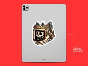 Scuba Skeleton Sticker