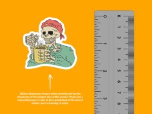 I Love Coffee Skeleton Sticker