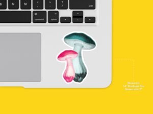 Neon Mushrooms Sticker
