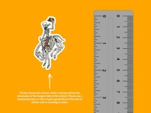 Skeleton Cowboy Sticker