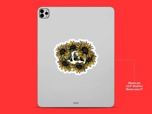 Sunflower Skull Sticker