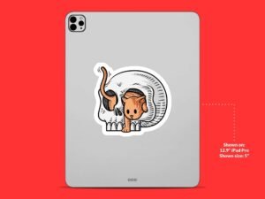 Cat Skull Sticker