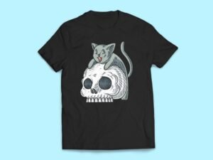 Cute Cat Skull Sticker