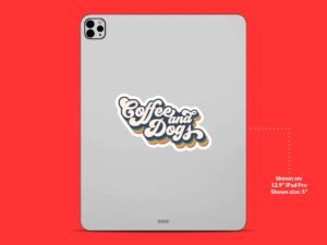 Coffee and Dogs Sticker