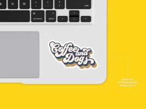 Coffee and Dogs Sticker