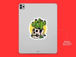 Desert Cactus Skull Sticker