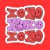 XOXO Heart Smiley Sticker