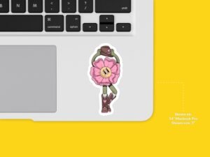 Cowgirl Flower Sticker