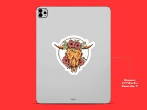 Bull Cow Skull Sticker