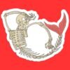 Skeleton Mermaid Sticker