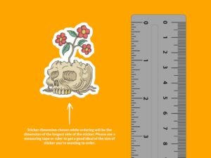 Flower Skull Sticker