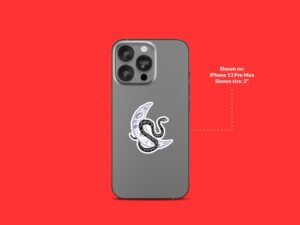 Snake On The Moon Sticker