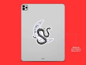 Snake On The Moon Sticker