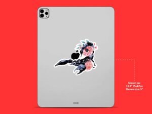 Floral Scorpion Sticker