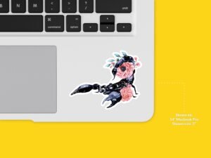 Floral Scorpion Sticker