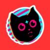 Trippy Cat Sticker