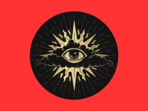 Gold All Seeing Eye Sticker