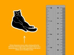 Lazy Black Cat Sticker