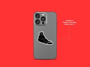 Lazy Black Cat Sticker