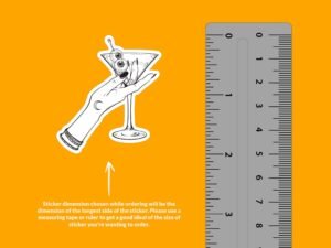 Goth Eyeball Martini Sticker