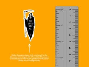 Grim Reaper Sticker Teas Gone Cold and So Will You