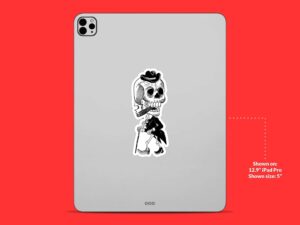 Dapper Skeleton Sticker