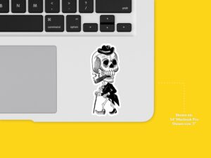 Dapper Skeleton Sticker
