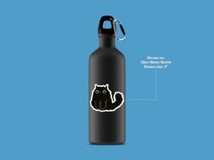 Frizzy Black Cat Sticker