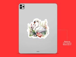Watercolor Swan Sticker