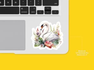 Watercolor Swan Sticker