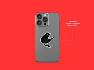 Funny Black Cat Sticker