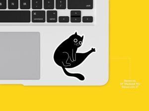 Funny Black Cat Sticker