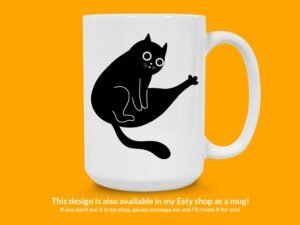 Funny Black Cat Sticker