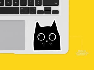 Cute Black Cat Sticker
