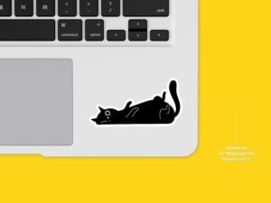 Silly Black Cat Sticker