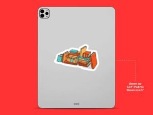 Reading Books Sticker