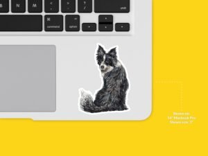 Watercolor Border Collie Sticker