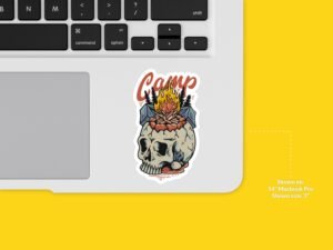 Camp Skull Sticker