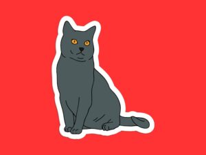 British Shorthair Cat Sticker