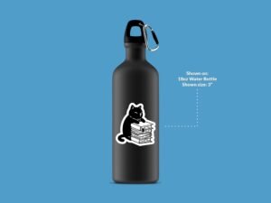 Cute Reading Cat Sticker