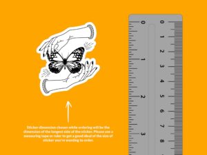 Mystical Goth Butterfly Sticker