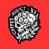 Skull Coffee Sticker