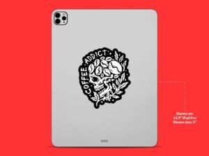 Skull Coffee Sticker