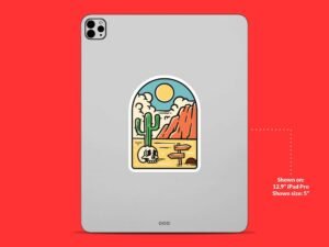 Desert Cactus Skull Sticker