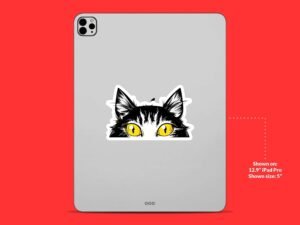 Peeking Cat Sticker