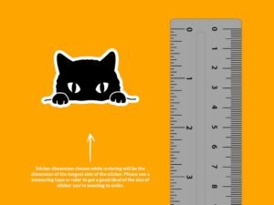 Peeking Cat Sticker | Black Cat Sticker, Cat Peeking Sticker, Cute Cat Sticker, Cat Themed Gift, Cat Car Sticker, Cat Decal, Crazy Cat Lady
