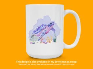 Sea Turtle Watercolor Sticker