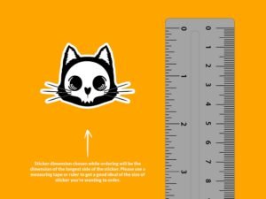 Cat Skull Sticker