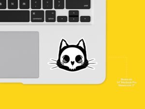 Cat Skull Sticker