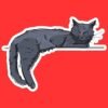 Cute Cat Sticker | Gray Cat Sticker, Laying Cat Sticker, Crazy Cat Lady, Funny Cat Sticker, Cat Car sticker, Cat Car Decal, Cat Themed Gifts